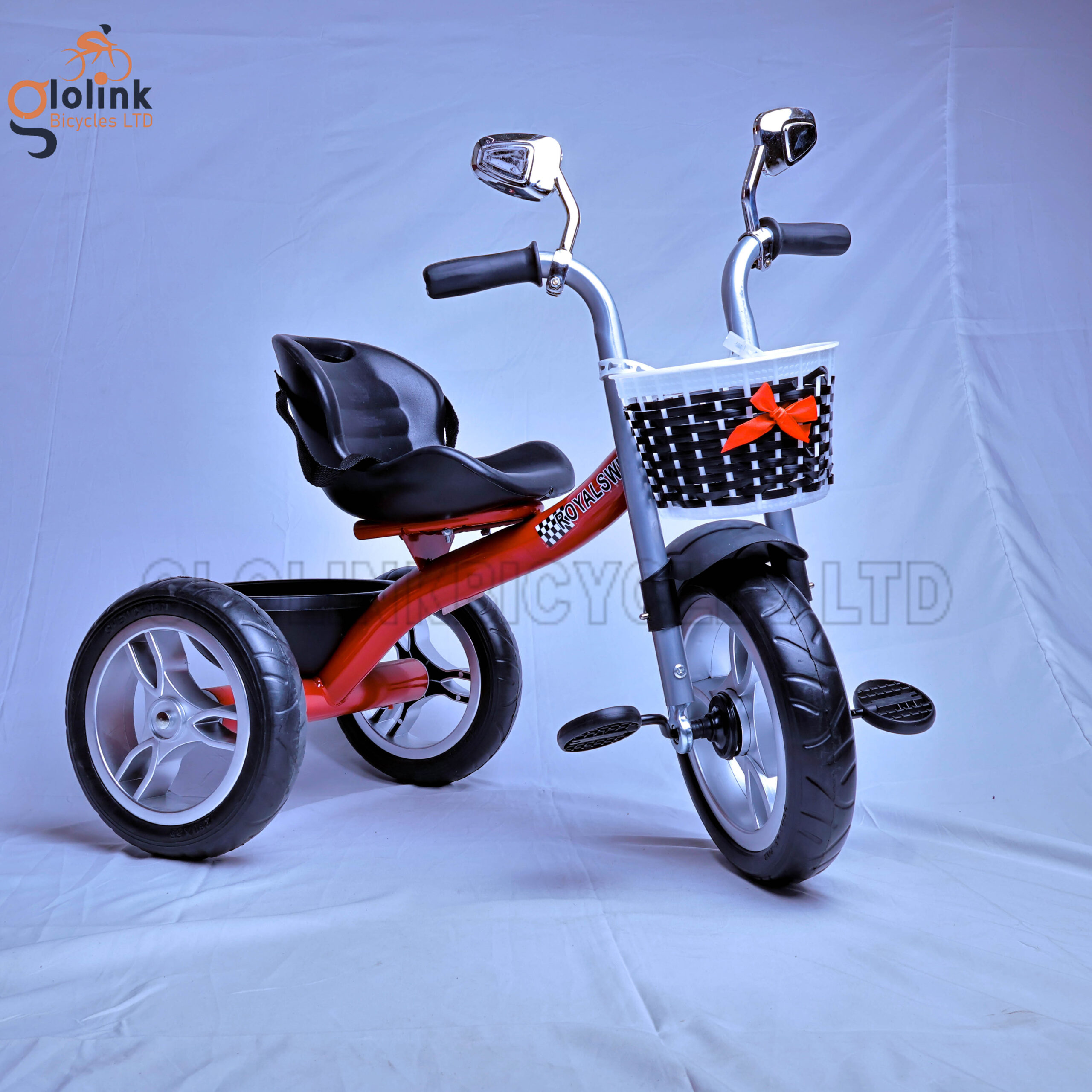 Quality Kids Tricycle with Seatbelt, Baskets & Side Mirrors – Ages 1.5 to 4 Years