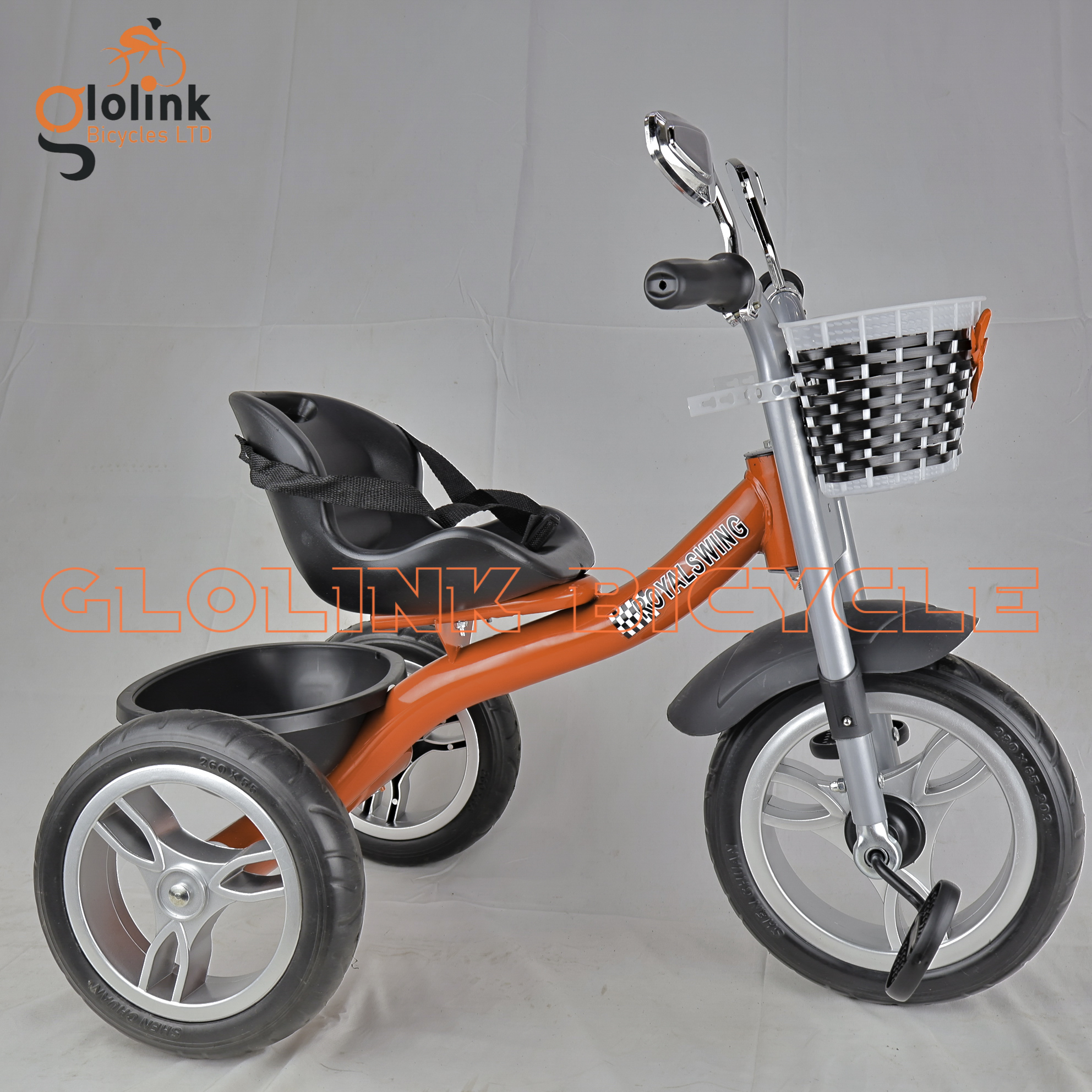 Quality Kids Tricycle with Seatbelt, Baskets & Side Mirrors – Ages 1.5 to 4 Years - Image 6